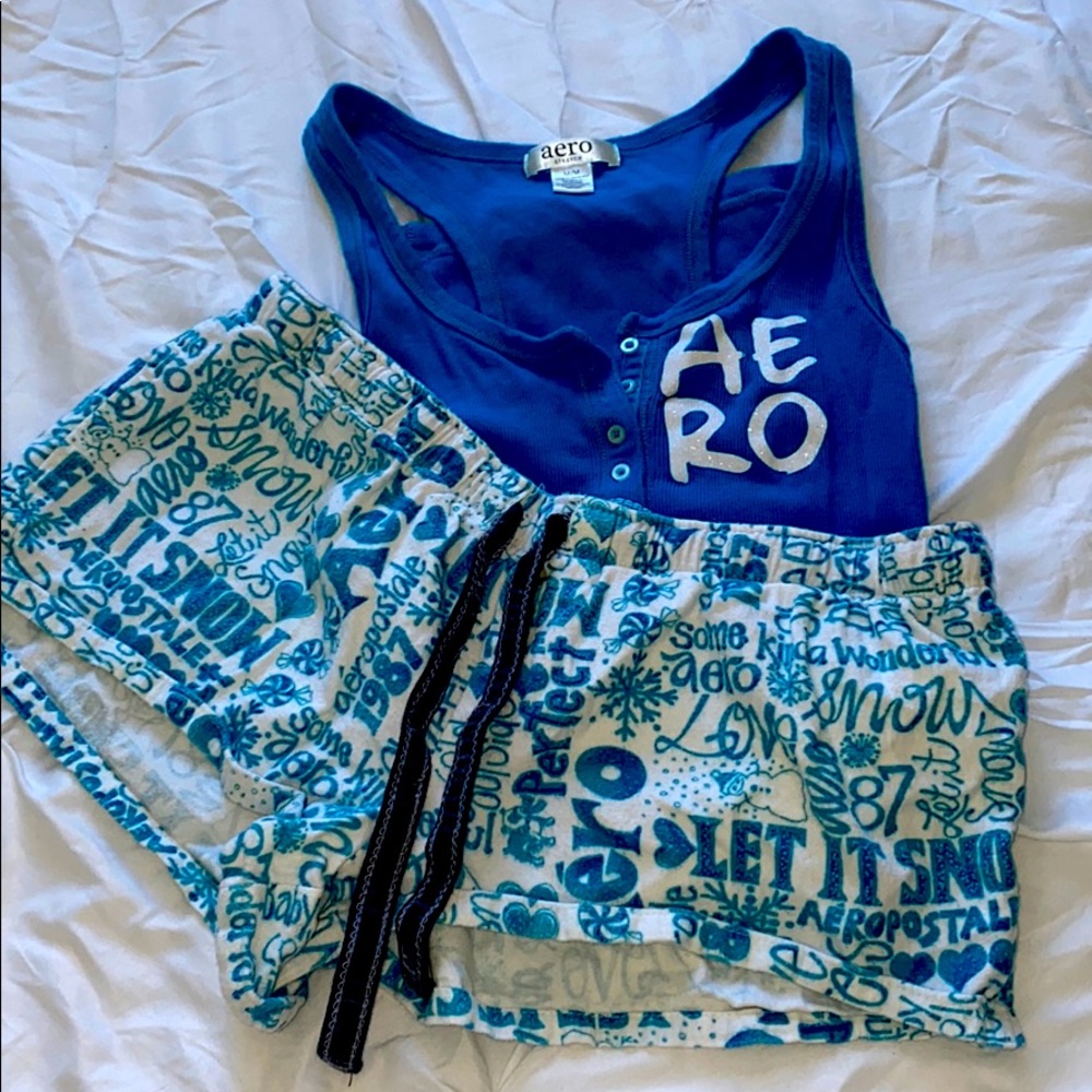 Aeropostale matching Christmas pajamas set